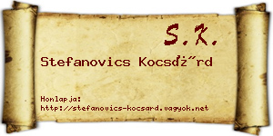 Stefanovics Kocsárd névjegykártya